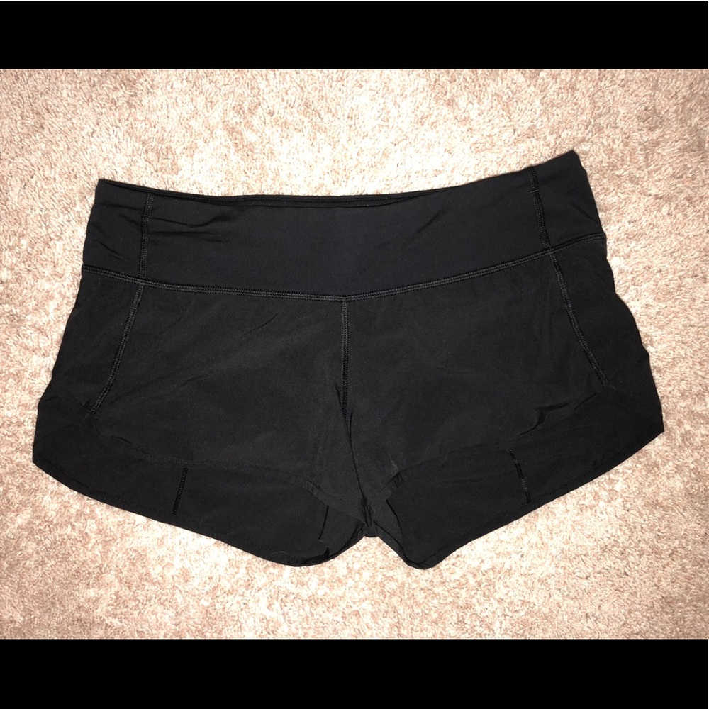 Black lululemon athletic shorts